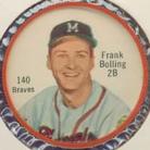 1962 Shirriff Coins #140 Frank Bolling Front