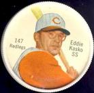 1962 Shirriff Coins #147 Eddie Kasko Front
