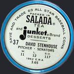 1963 Salada/Junket Coins #37 David Stenhouse Back