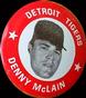 1969 MLB Player Pins #NNO Denny McLain Front
