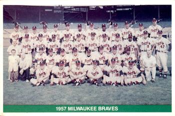 1984 TCMA Greats #22 1957 Milwaukee Braves Front