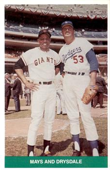 1984 TCMA Greats #28 Willie Mays / Don Drysdale Front