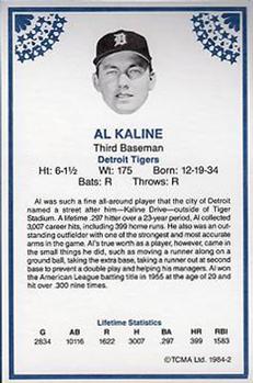 1984 TCMA Greats #2 Al Kaline Back