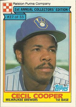 1984 Topps Ralston Purina #27 Cecil Cooper Front