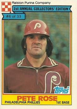1984 Topps Ralston Purina #4 Pete Rose Front