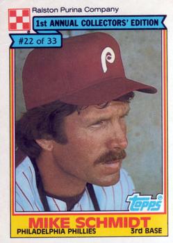 1984 Topps Ralston Purina #22 Mike Schmidt Front
