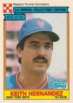 1984 Topps Ralston Purina #32 Keith Hernandez Front