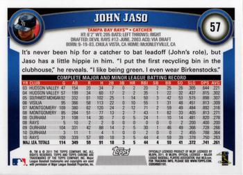 2011 Topps Chrome #57 John Jaso Back
