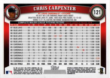 2011 Topps Chrome #121 Chris Carpenter Back