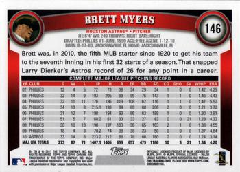 2011 Topps Chrome #146 Brett Myers Back