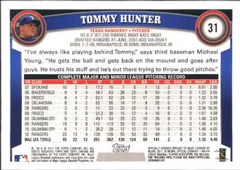 2011 Topps Chrome #31 Tommy Hunter Back