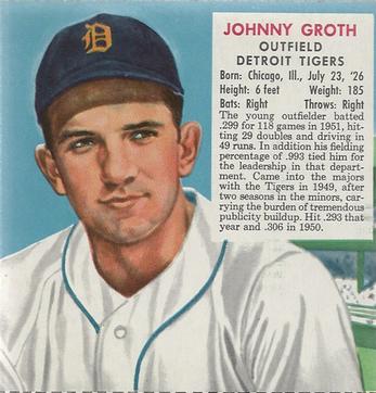 1952 Red Man #AL10 Johnny Groth Front