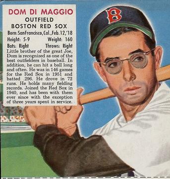 1952 Red Man #AL5 Dom DiMaggio Front