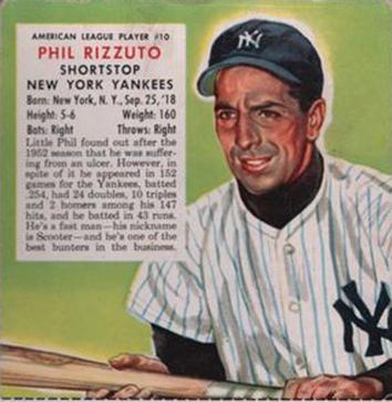 1953 Red Man #AL10 Phil Rizzuto Front