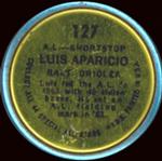 1964 Topps - Coins #127 Luis Aparicio Back
