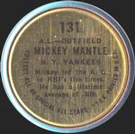 1964 Topps - Coins #131a Mickey Mantle Back