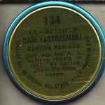 1964 Topps - Coins #134 Carl Yastrzemski Back