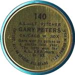 1964 Topps - Coins #140 Gary Peters Back