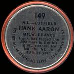 1964 Topps - Coins #149 Hank Aaron Back