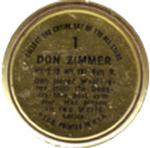 1964 Topps - Coins #1 Don Zimmer Back