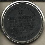 1964 Topps - Coins #27 Bill Mazeroski Back