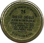 1964 Topps - Coins #24 Diego Segui Back