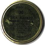 1964 Topps - Coins #30 Dick Radatz Back