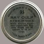 1964 Topps - Coins #35 Ray Culp Back
