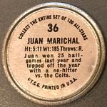 1964 Topps - Coins #36 Juan Marichal Back