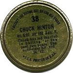 1964 Topps - Coins #38 Chuck Hinton Back