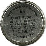 1964 Topps - Coins #65 Curt Flood Back