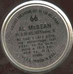 1964 Topps - Coins #66 Al McBean Back