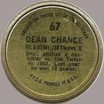 1964 Topps - Coins #67 Dean Chance Back