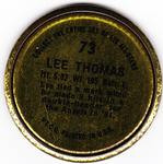 1964 Topps - Coins #73 Lee Thomas Back