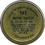 1964 Topps - Coins #102 Wayne Causey Back