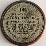 1964 Topps - Coins #144 Tony Taylor Back