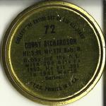1964 Topps - Coins #72 Bobby Richardson Back
