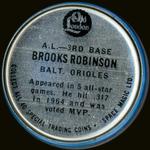 1965 Old London Coins #NNO Brooks Robinson Back