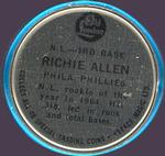 1965 Old London Coins #NNO Richie Allen Back