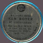 1965 Old London Coins #NNO Ken Boyer Back
