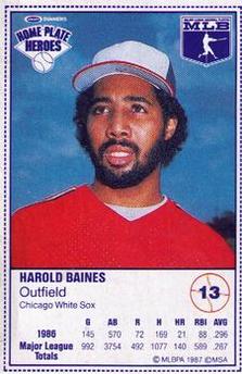 1987 Kraft Home Plate Heroes #13 Harold Baines Front