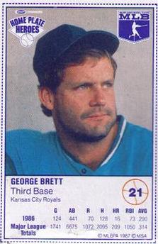 1987 Kraft Home Plate Heroes #21 George Brett Front