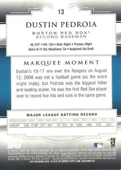 2011 Topps Marquee #13 Dustin Pedroia Back
