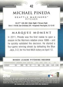 2011 Topps Marquee #42 Michael Pineda Back