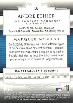 2011 Topps Marquee #56 Andre Ethier Back