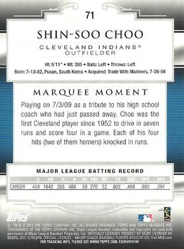 2011 Topps Marquee #71 Shin-Soo Choo Back