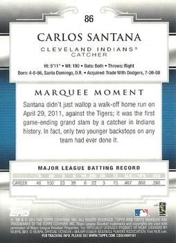 2011 Topps Marquee #86 Carlos Santana Back