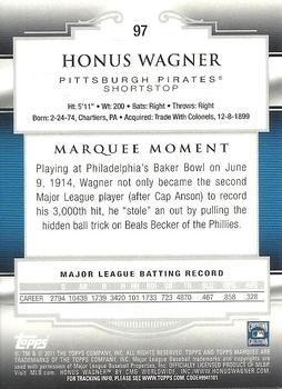 2011 Topps Marquee #97 Honus Wagner Back