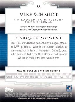 2011 Topps Marquee #65 Mike Schmidt Back