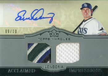 2011 Topps Marquee - Acclaimed Impressions Dual Relic Autographs #AID-13 Evan Longoria Front